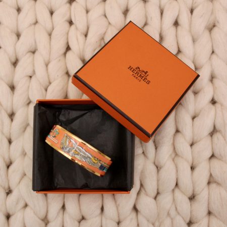 Bracelet en émail tons orangés - Hermès Dressingment Votre
