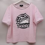 T-shirt marinière "La Pausa" en tissu éponge rose t.50 - Chanel Dressingment Votre