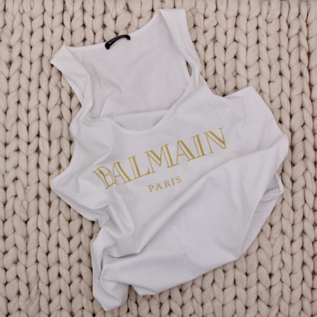 Top en coton blanc t.42 - Balmain Dressingment Votre