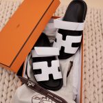 Mules Chypre en cuir blanc p.39 - Hermès Dressingment Votre