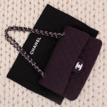 Sac Timeless Médium en jersey violet - Chanel Dressingment Votre