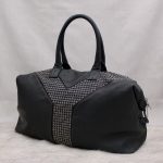 Sac Easy en cuir noir et spikes - Saint Laurent Dressingment Votre