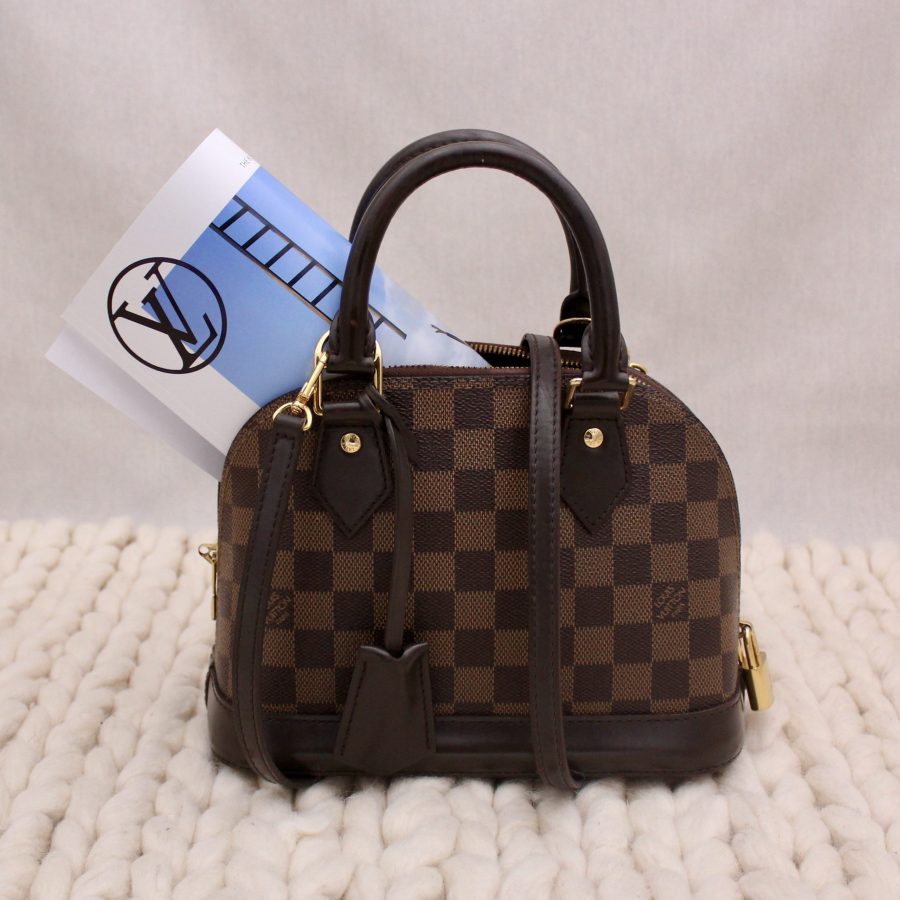 Sac BB Alma en toile damier ébène marron - Louis Vuitton – Image 2