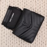 Sac Loulou Small en cuir all black - Saint Laurent Dressingment Votre