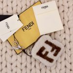 Porte-Clés Toast en fourrure et cuir beige/marron - Fendi Dressingment Votre