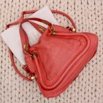 Sac Paraty en cuir grainé corail - Chloé Dressingment Votre