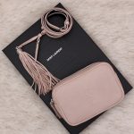 Sac Ceinture Lou cuir grainé rose pâle - Saint Laurent Dressingment Votre