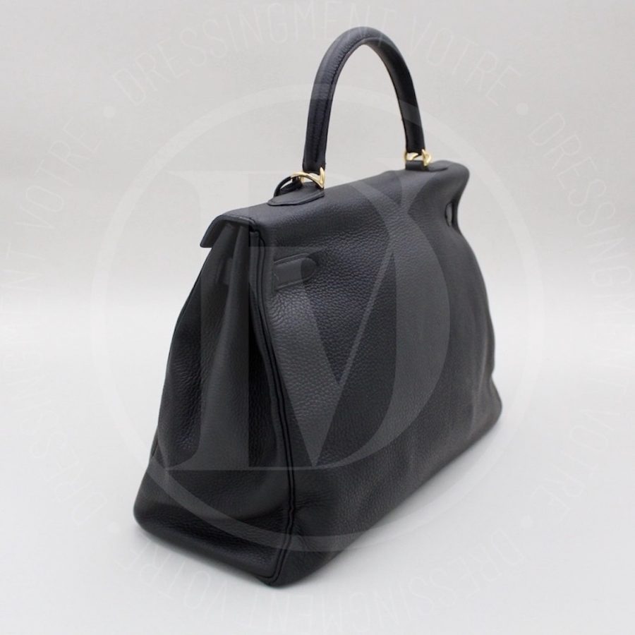 Sac Kelly 35 en cuir togo noir - Hermès – Image 5