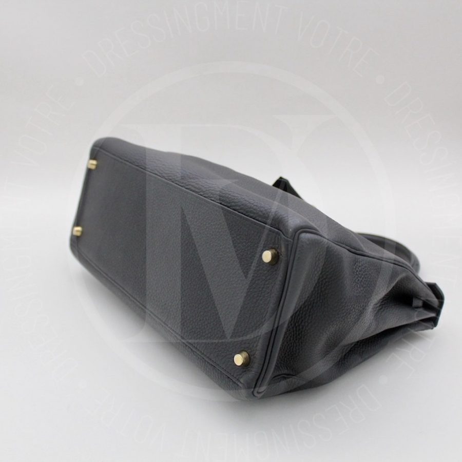Sac Kelly 35 en cuir togo noir - Hermès – Image 7