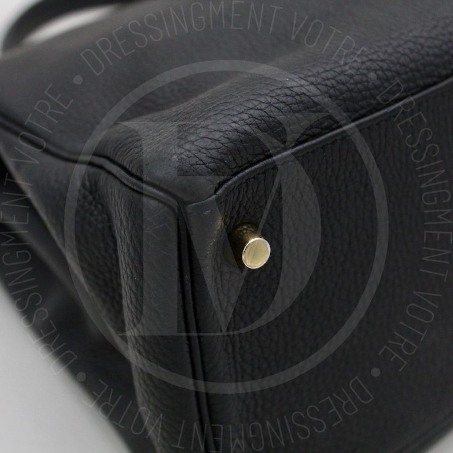 Sac Kelly 35 en cuir togo noir - Hermès – Image 9