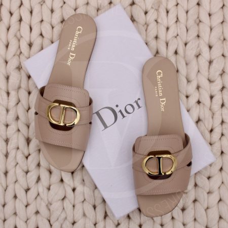 Mules 30 Montaigne en cuir nude p.38,5 - Dior Dressingment Votre