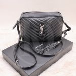Sac Lou Camera médium cuir lisse noir - Saint Laurent Dressingment Votre