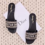 Mules Dway en cuir et coton brodé bleu p.39 - Dior Dressingment Votre