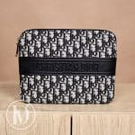 Pochette en toile oblique et cuir bleu - Dior Dressingment Votre