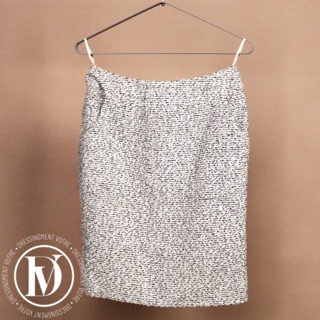 Jupe en tweed noir et blanc t.36 - Chanel Dressingment Votre