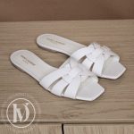 Mules Tribute en cuir blanc p.39 - Saint Laurent Dressingment Votre