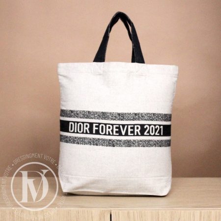 Tote Bag Dior Forever 2021 en toile beige - Dior Dressingment Votre