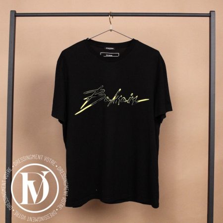 T-shirt à logo en coton noir t.XL - Balmain Dressingment Votre