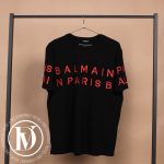 T-shirt en coton noir brodé t.XL - Balmain Dressingment Votre