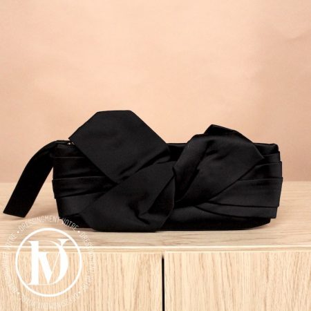 Pochette de soirée en satin noir - Valentino Dressingment Votre