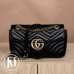 Sac Marmont 26 cm en cuir matélassé chevron noir - Gucci Dressingment Votre