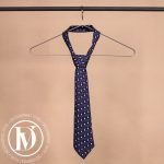 Cravate vintage en soie bleu marine - Hermès Dressingment Votre