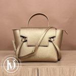 Sac Nano Belt en cuir grainé doré - Céline Dressingment Votre