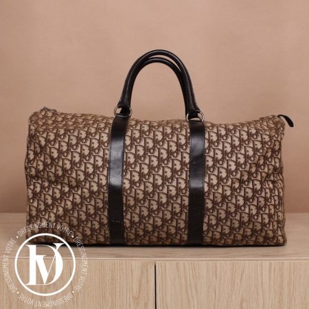 Sac de voyage en toile monogram marron et beige vintage - Dior Dressingment Votre