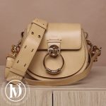 Sac Tess en cuir de veau beige - Chloé Dressingment Votre