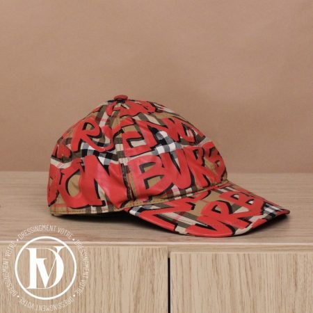 Casquette imprimé graffiti en coton - Burberry Dressingment Votre