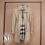 Trench coat mi-long en coton beige t.40 - Burberry Dressingment Votre