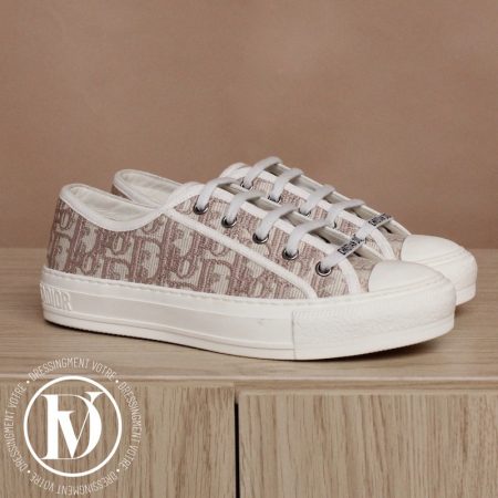 Sneakers Walk'n'Dior en coton brodé nude p.37 - Dior Dressingment Votre