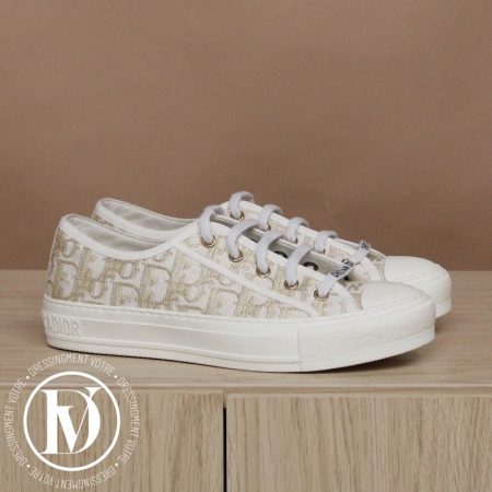 Sneakers Walk'n'Dior en coton brodé doré p.37 - Dior Dressingment Votre