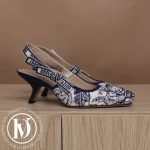 Slingback j'Adior en coton brodé bleu p.37 - Dior Dressingment Votre