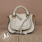 Sac mini Marcie en cuir graine blanc - Chloé Dressingment Votre