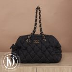 Sac denim matelassé gris - Chanel Dressingment Votre