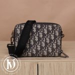 Pochette bandoulière en toile oblique beige et noir - Dior Dressingment Votre