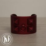 Manchette Collier de Chien en métal rouge - Hermès Dressingment Votre