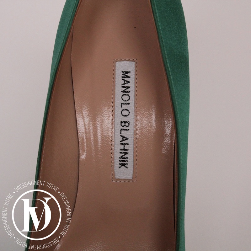Escarpins Hangisi en satin vert p.37 - Manolo Blahnik Escarpins Hangisi en satin vert p.37 - Manolo Blahnik – Image 5