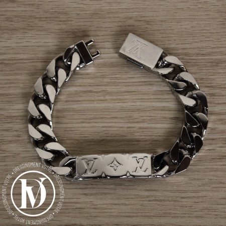 Gourmette monogram en zamac argenté - Louis Vuitton Dressingment Votre
