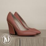 Escarpins Beckie 100 en cuir corail p.37 - Chloé Dressingment Votre