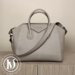Sac Antigona médium en cuir graine beige - Givenchy Dressingment Votre