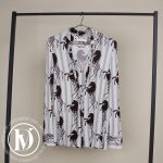 Chemisier style lavallière marron et blanc t.38 - Chloé Dressingment Votre