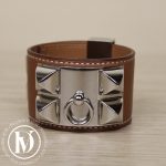 Bracelet Collier de Chien en cuir gold - Hermès Dressingment Votre