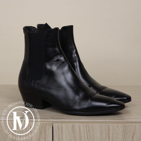 Bottines en cuir noir p.36,5 - Saint Laurent Dressingment Votre