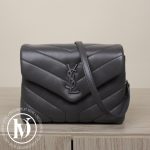Sac Loulou Toy en cuir matelassé gris - Saint Laurent Dressingment Votre