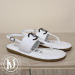 Sandales CC en cuir blanc p.36 - Chanel Dressingment Votre