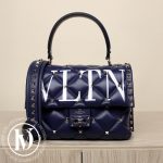 Sac Candystud VLTN bandoulière en cuir bleu marine - Valentino Dressingment Votre