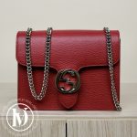 Sac Interlocking en cuir grainé rouge - Gucci Dressingment Votre