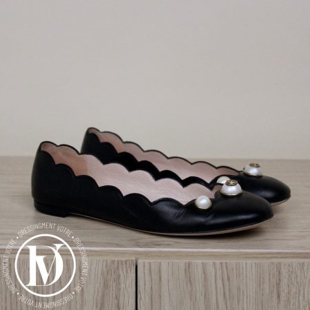 Ballerines en cuir noir et perles p.36 - Gucci Dressingment Votre